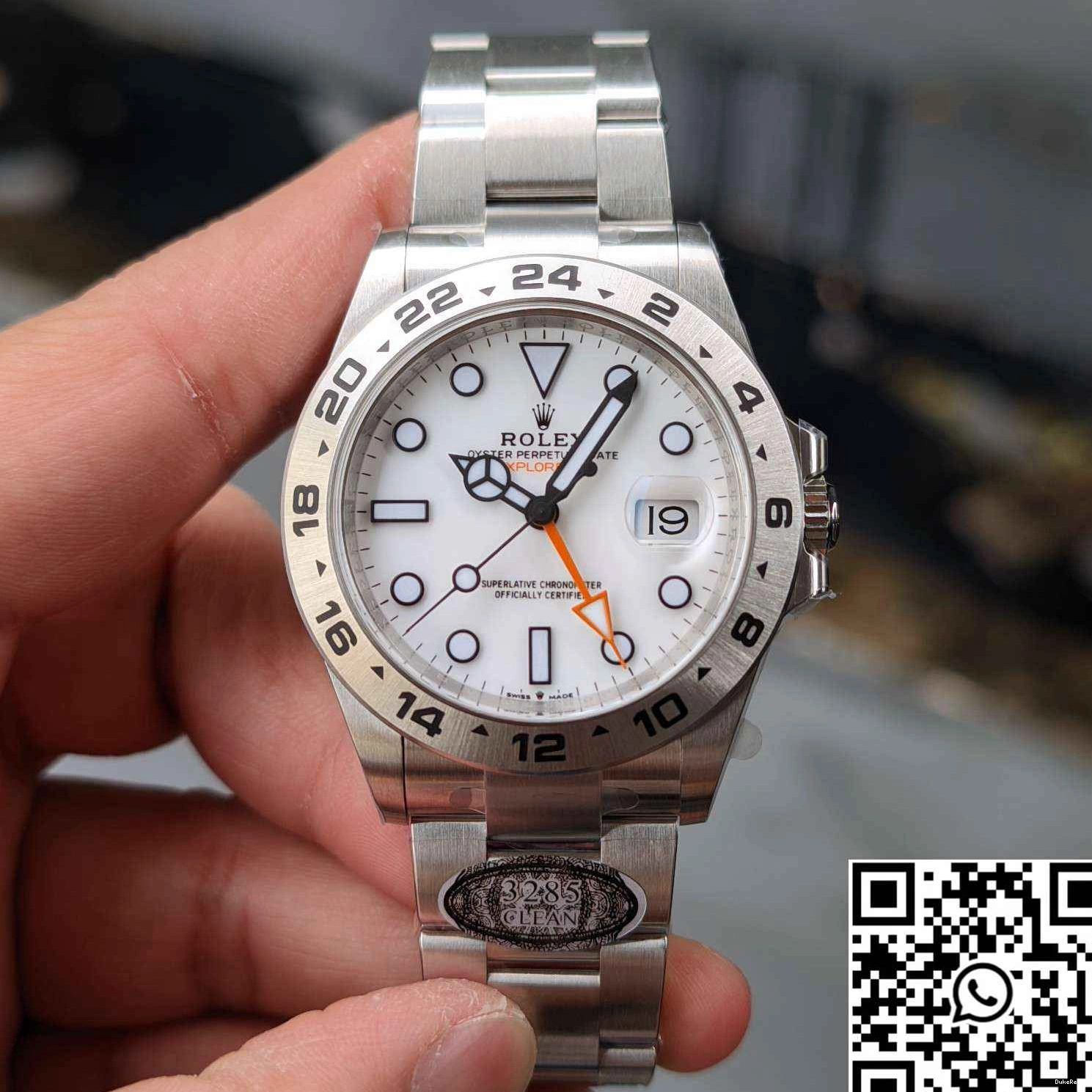 Rolex Dial Steel White M226570-0001 Clean Stainless Factory Explorer 0330